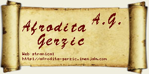 Afrodita Gerzić vizit kartica